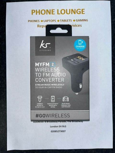 Kitsound Bluetooth Wireless FM Transmitter