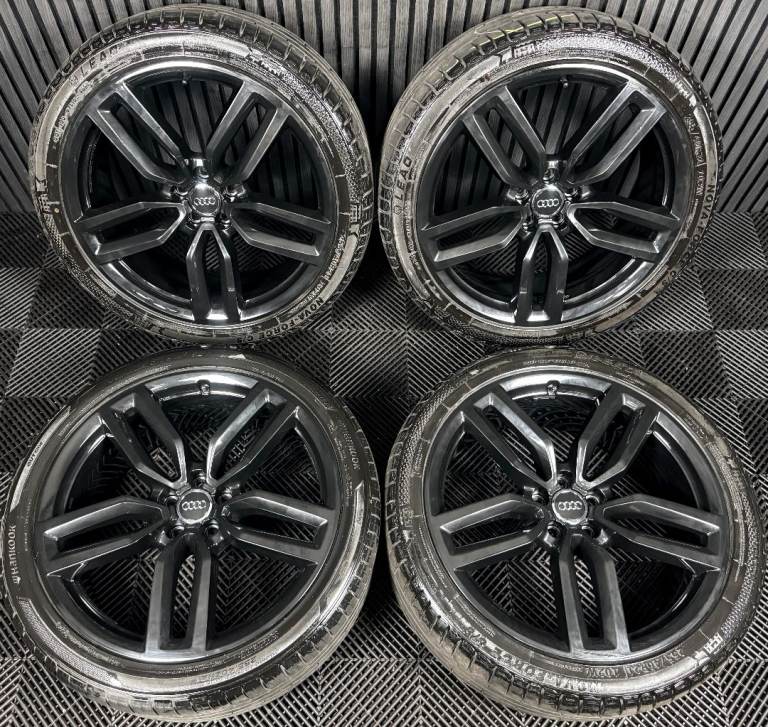 21'' GENUINE AUDI SQ5 Q5 S LINE BLACK ALLOY WHEELS TYRES