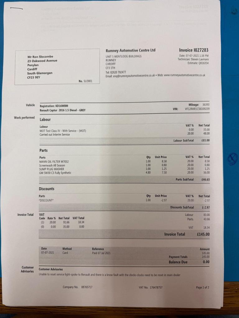 2016 Renault Captur 1.5 dCi 110 Dynamique Nav 5dr HATCHBACK DIESEL Manual