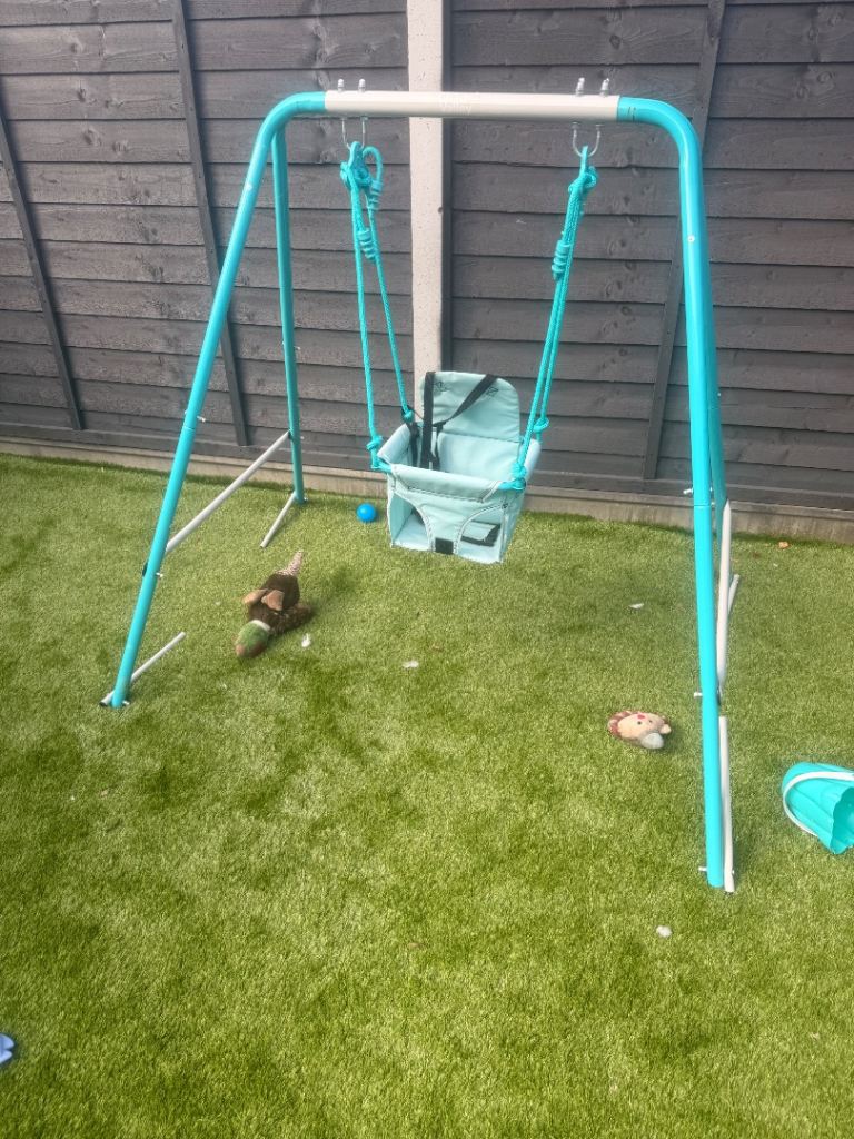 Kids' Garden Swing Set with Baby Seat – Good Condition