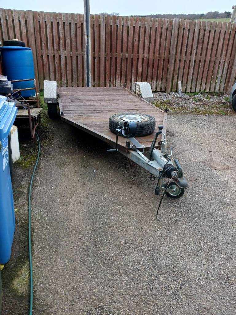 German made trailer with winch and spare wheel