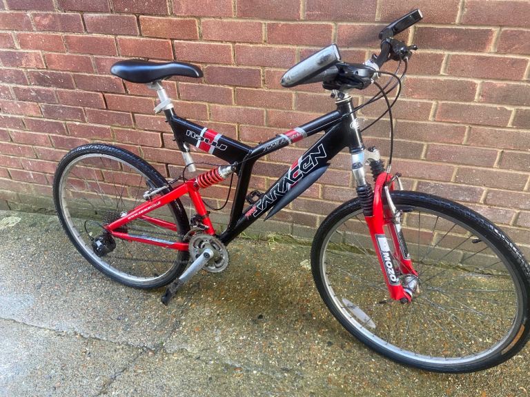Adults Aluminium Saracen Raw 2 Dual Suspension Mountain Bicycle  24 Speed