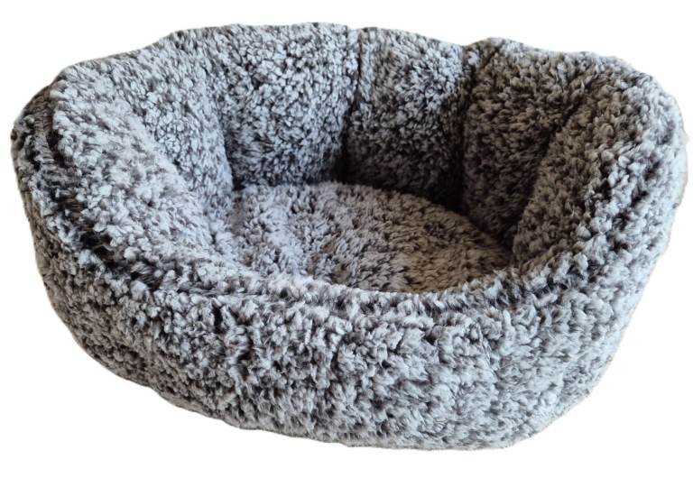 Pet's At Home Cat / Small Dog Bed Marl/Grey Cosy Warm Sleeping Nest All Seasons