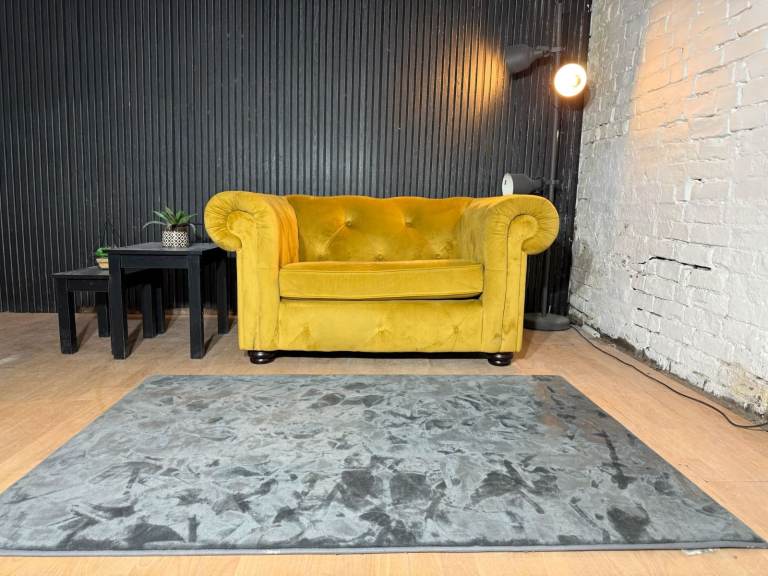 DFS Yellow Chesterfield Armchair – RRP £999