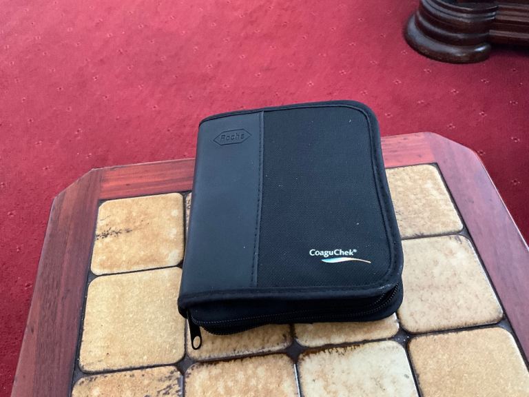 CoaguChek Medical Device in Black Case – Good Condition