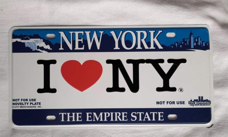 I Love New York  "licence plate"