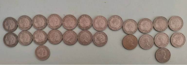 25x One Shilling Coins Elizabeth II Various Dates Job Lot