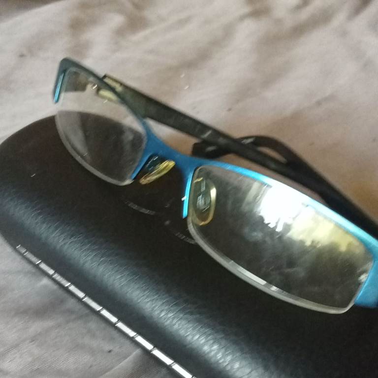 FCUK Glasses with Case – Blue, Good Condition