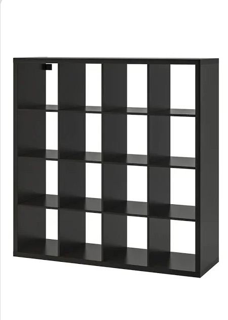 Black large Ikea Kallax bookshelf 