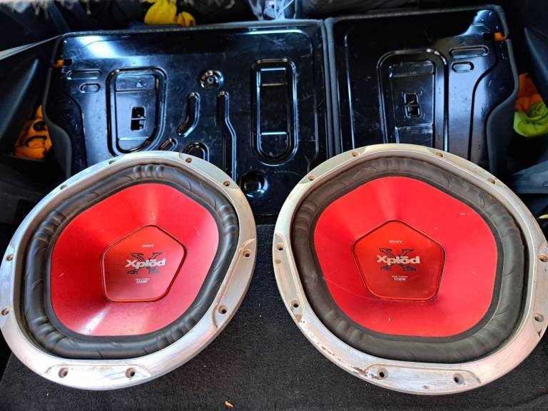 Two 12inch sony xplod subwoofers