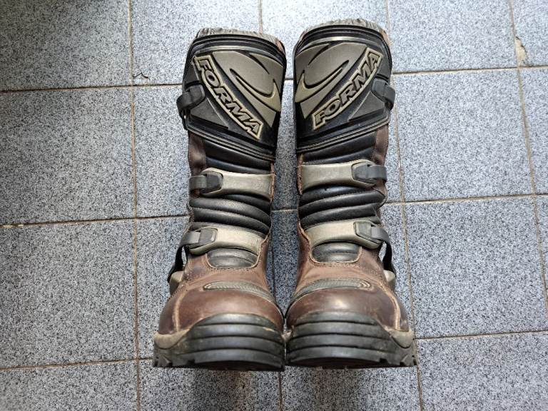 Forma Adventure DRY 100% Waterproof Tall Leather Motorbike Boots - Brown Size 10.5