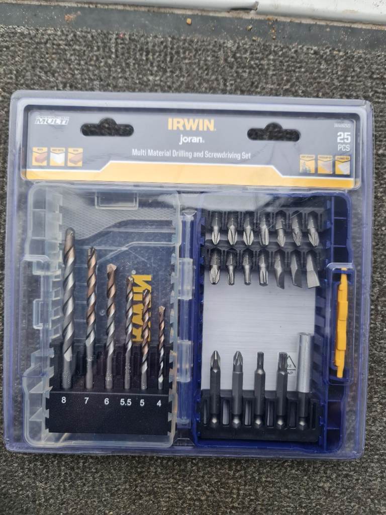 Irwin IW6062521 25 Pieces Joran Multi Material Drilling & Screwdriving Bit Set