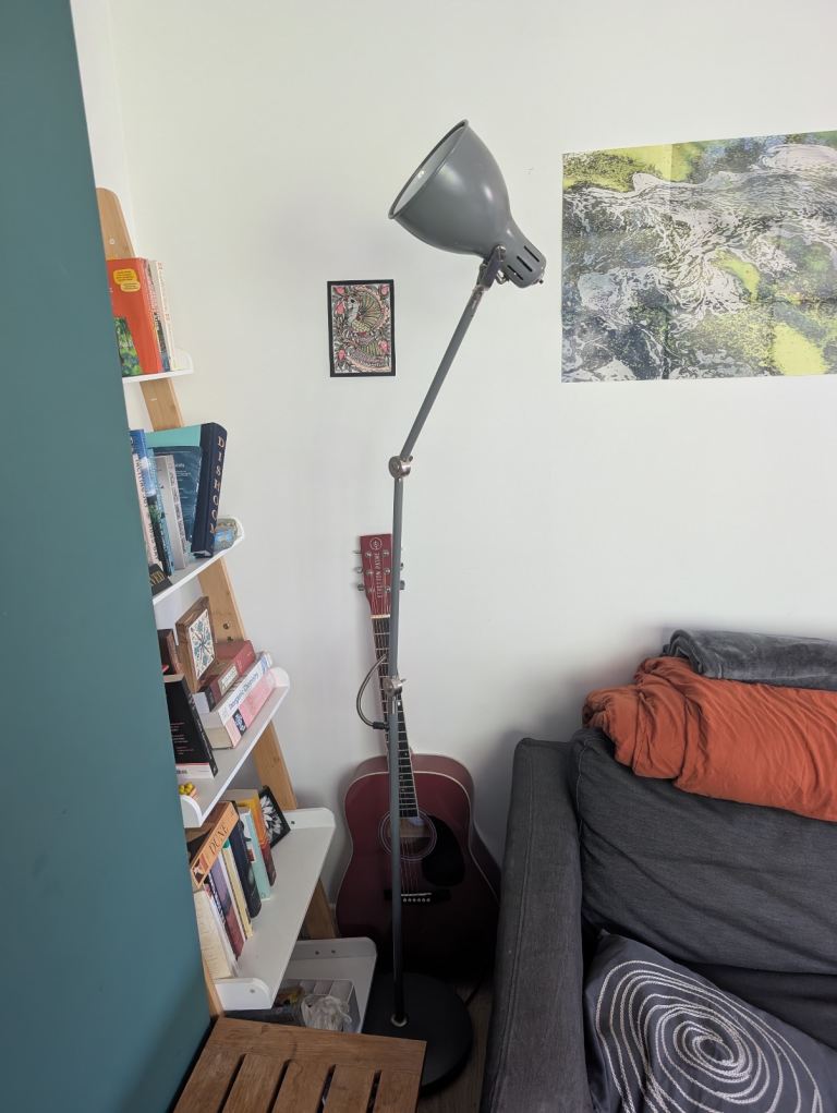 Grey Adjustable Floor Lamp – Good Condition