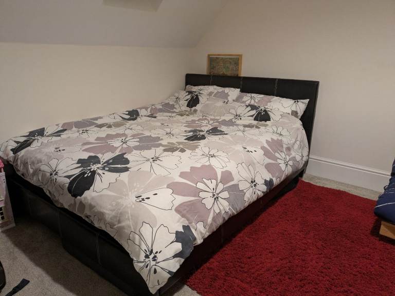 Double bed frame and mattress 