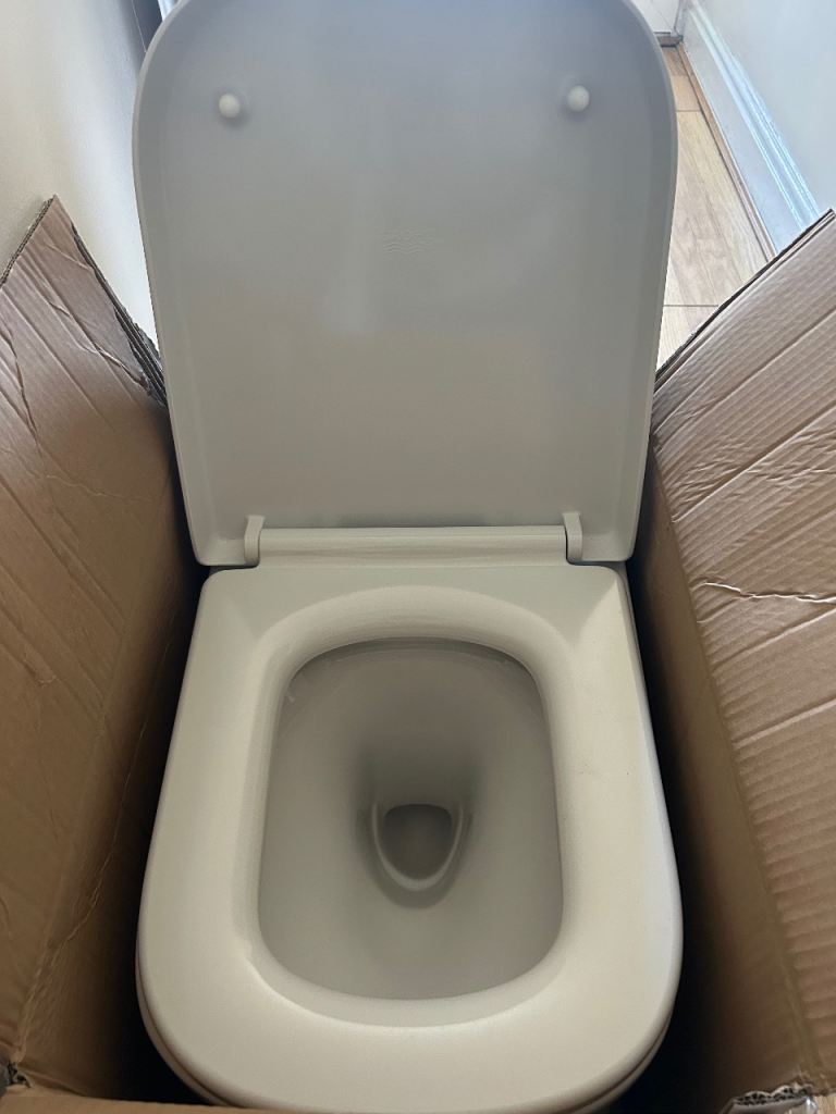 Grohe Milan Round Rimless Wall-Hung Toilet Pan & Seat