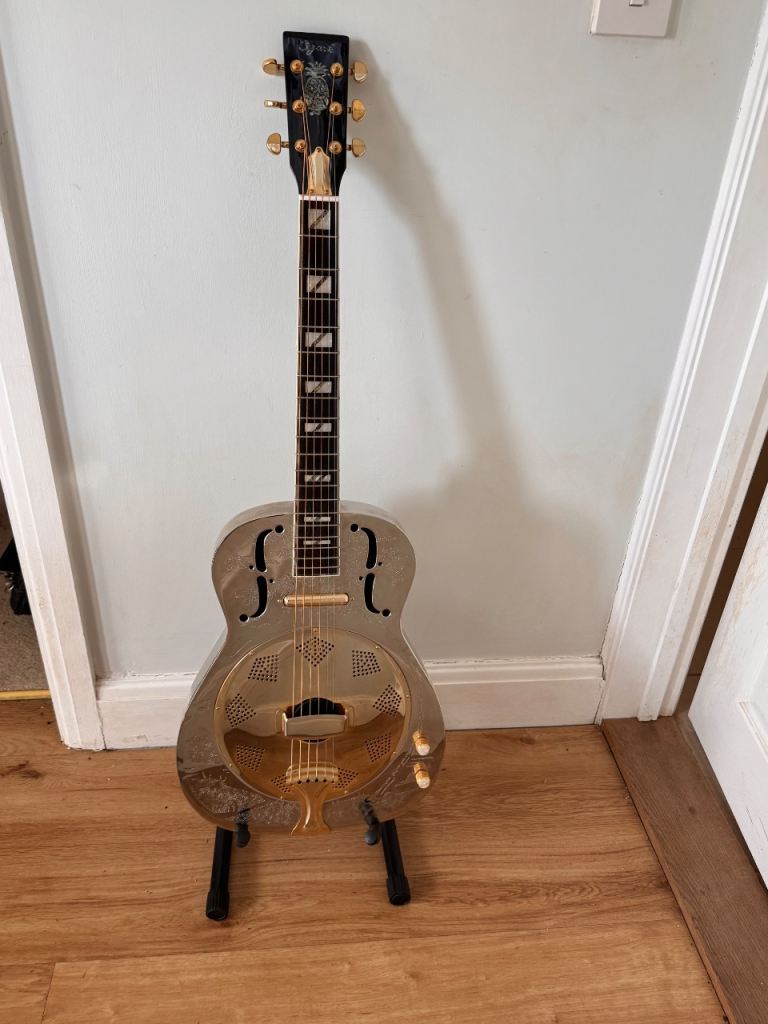 Ozark brass thinline resonator guitar 