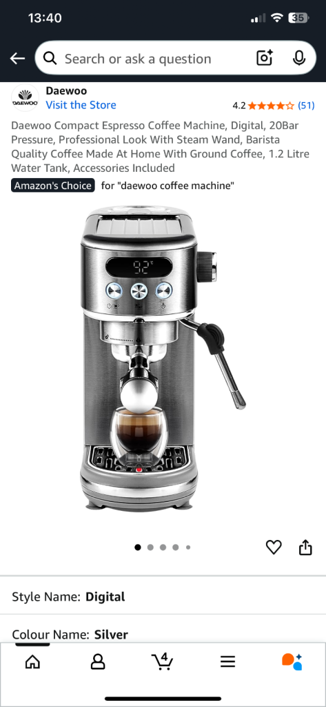 Daewoo coffee machine