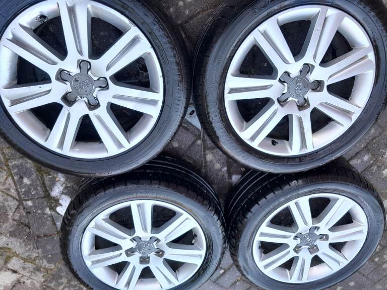 AUDI A4 SLINE ALLOY WHEELS AND TYRES B8 17"