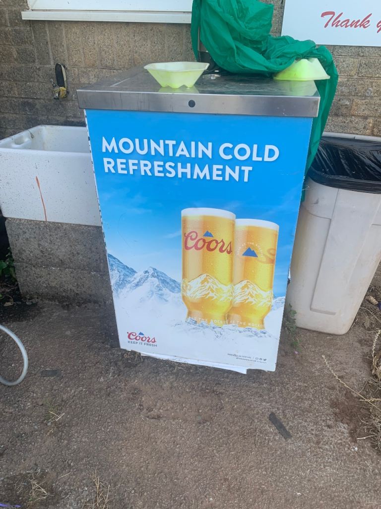 Coors Branded Small Drinks Fridge / Cooler – Fair Condition