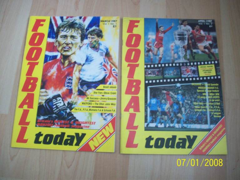 FOOTBALL Today March/April 1987 vol, 1 & 2 Magazines 