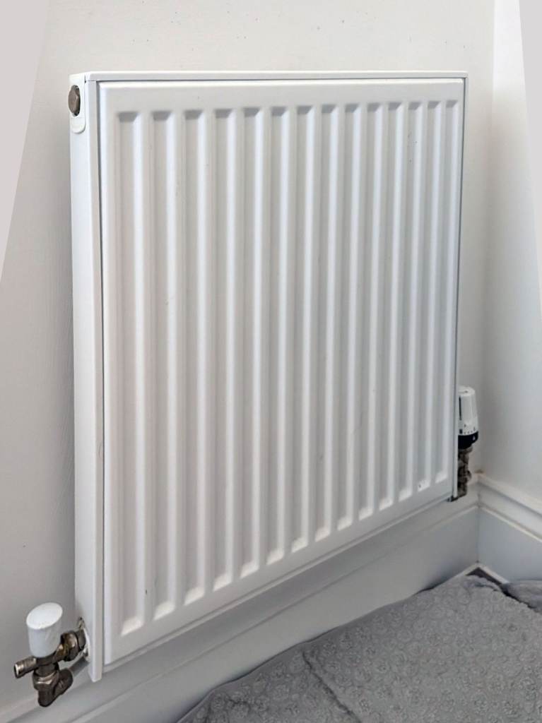 Radiators - Job lot of 3 with brackets valves and thermostats