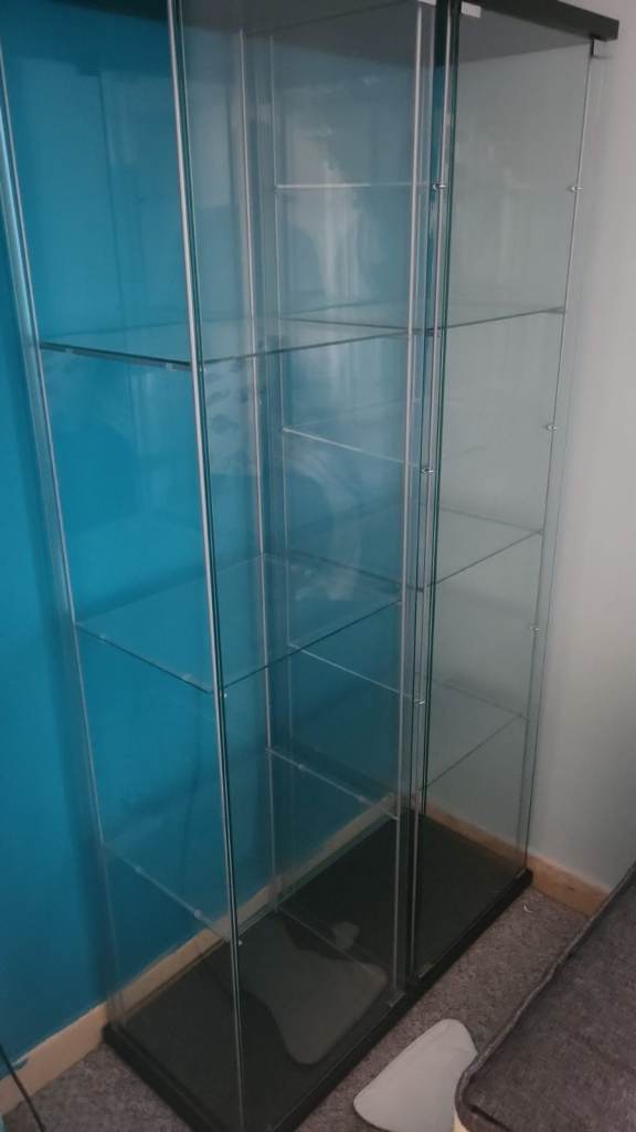 Ikea Detolf Glass Display Cabinet x2 – Good Condition