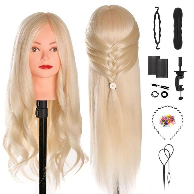 BRAND NEW - Mannequin Head 20inch Real Human Hair with Clamp