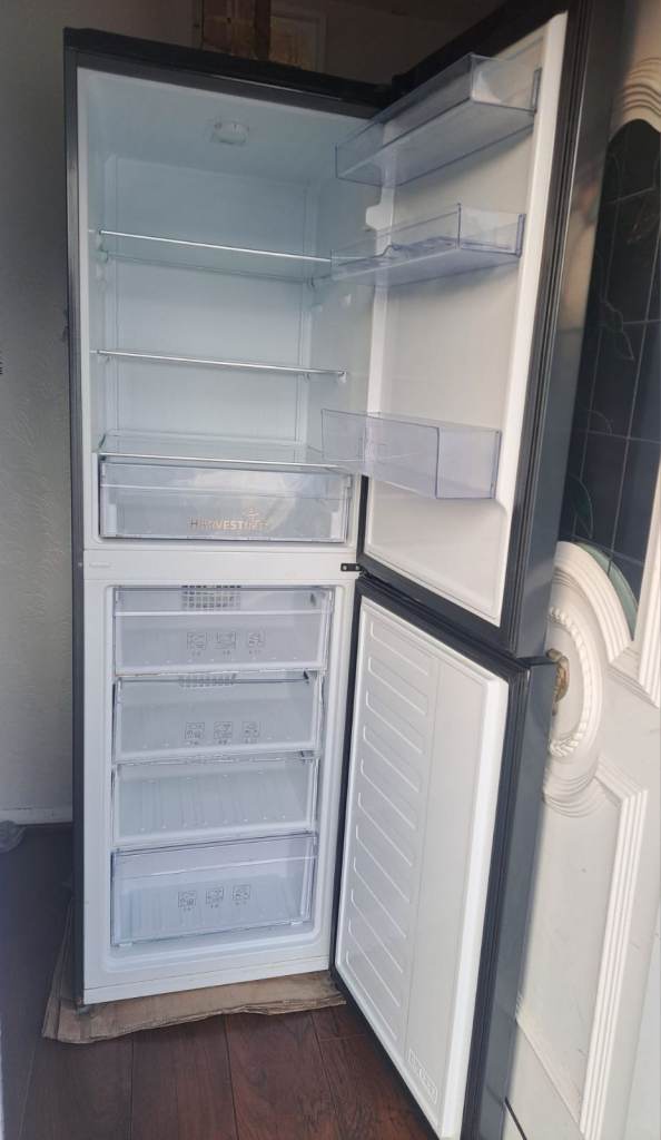 Black Fridge Freezer – Good Condition, Clean Inside