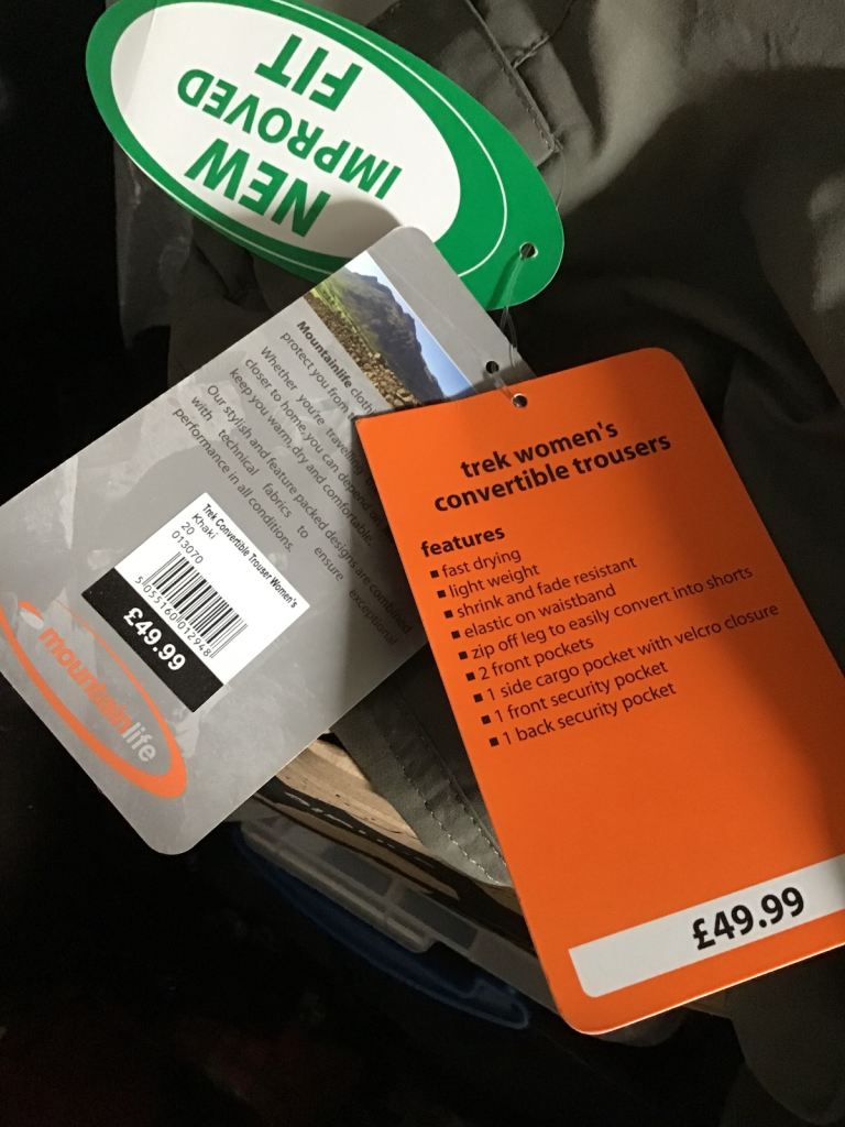 Brand New ladies mountain life convertible size 20 trousers, superb quality, tagged A1