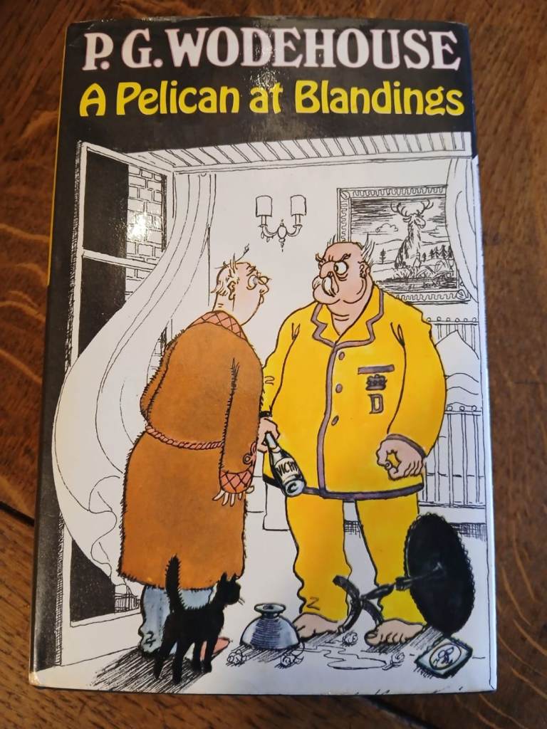 P G WODEHOUSE 1st Edition A Pelican at Blandings with dust jacket, Fine.