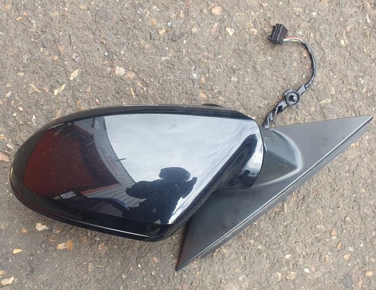 Audi A6 C7 Left Side Wing Mirror Black  Manual Fold 2014