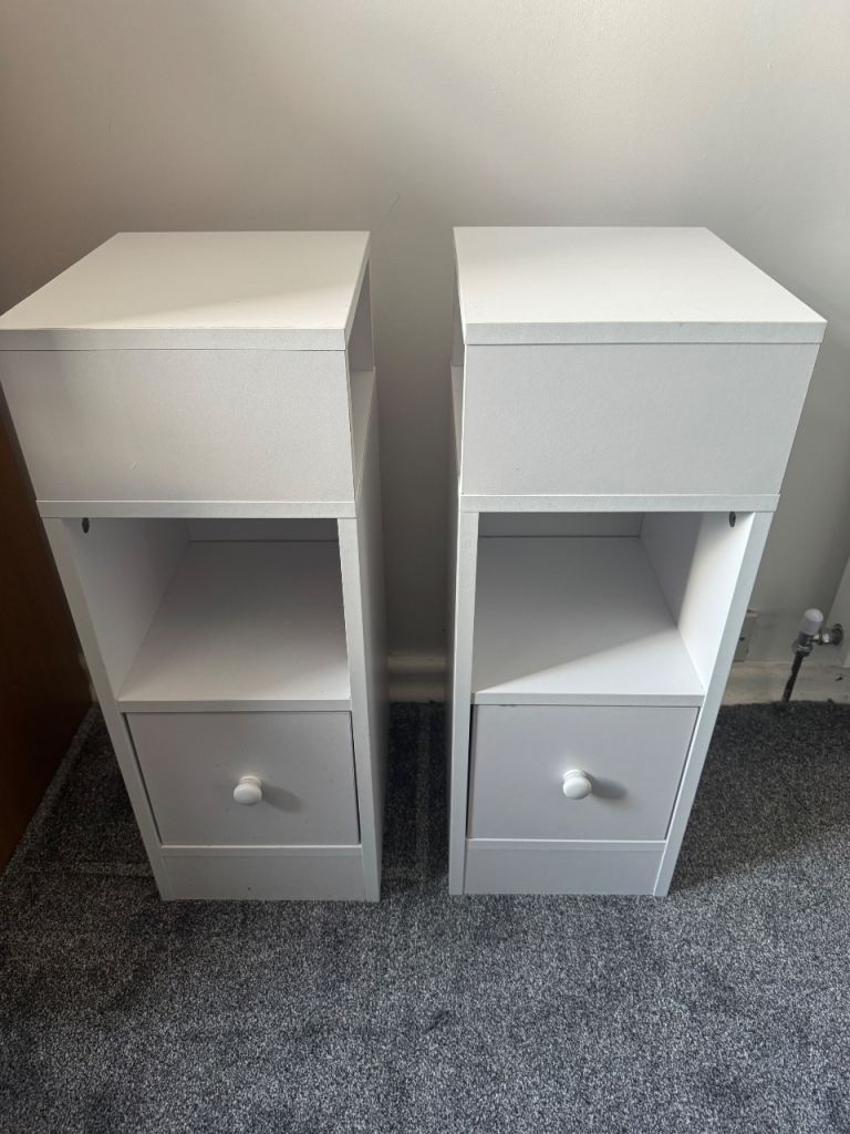 Two White Bedside Tables (One for £15 or Two for £30)