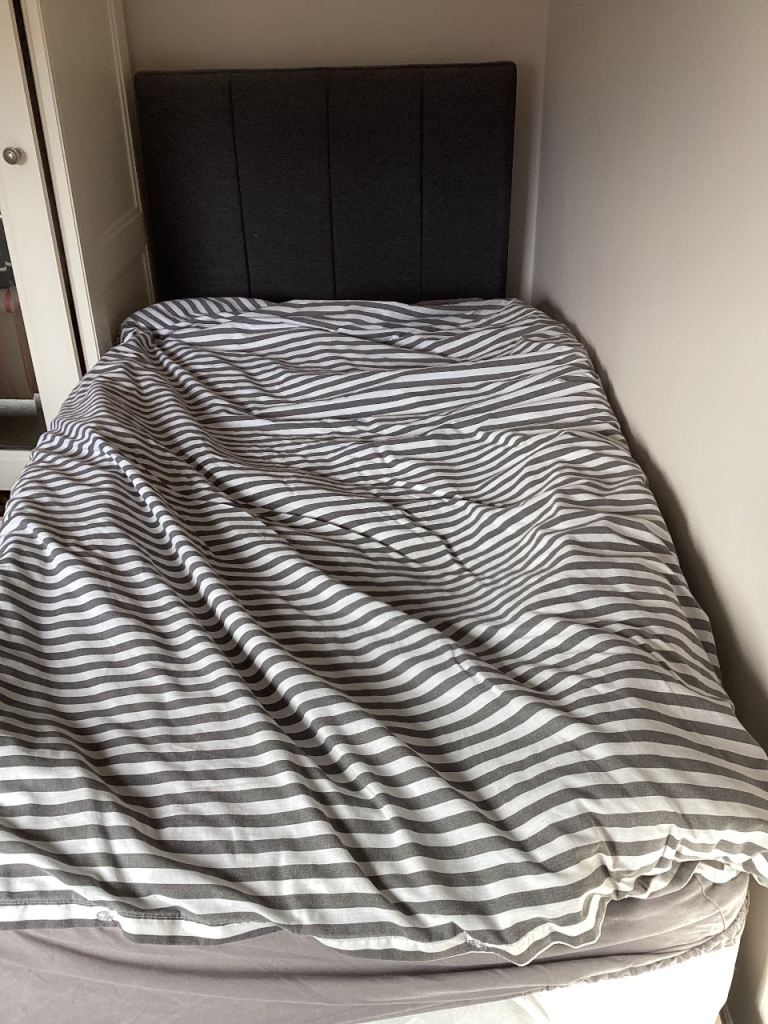 Single divan bed- charcoal