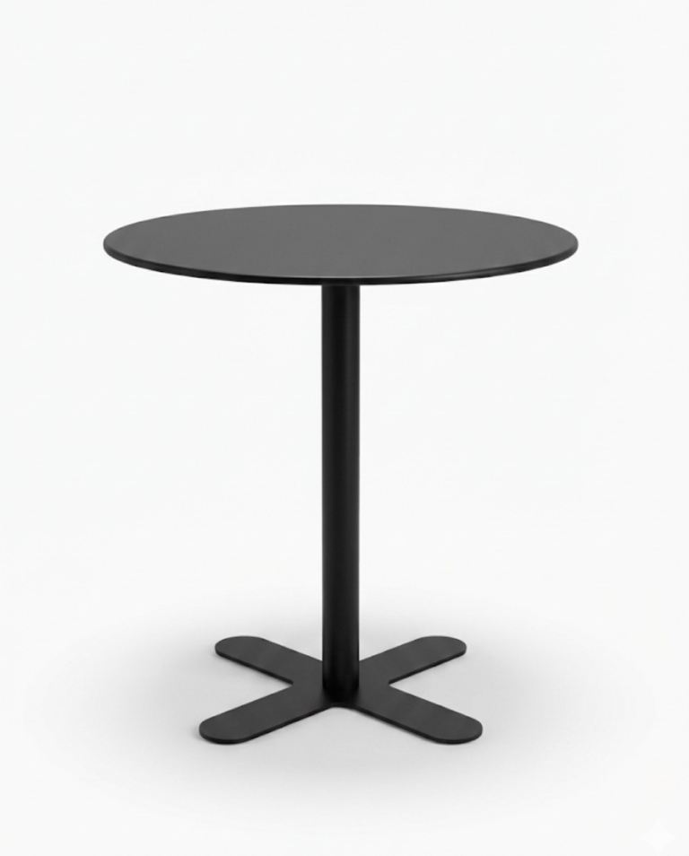 Commercial Café OXO Poseur Tables – 700mm Round Black Metal