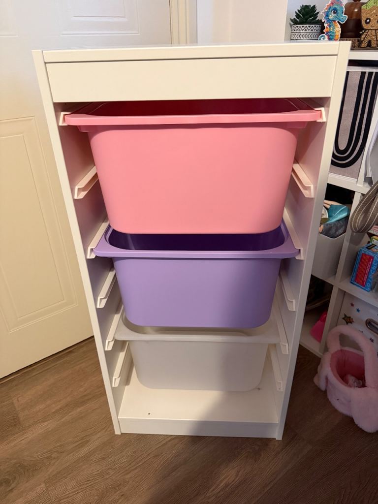 IKEA TROFAST Storage Unit with Bins – Good Condition