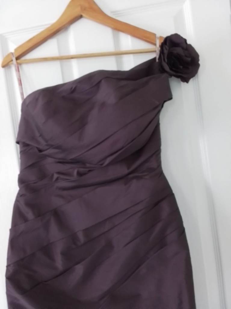 image for Full length deep purple dress.  