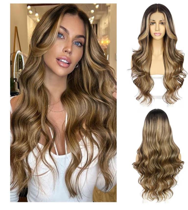 Natural looking 26" Wig. Lace front. NEW