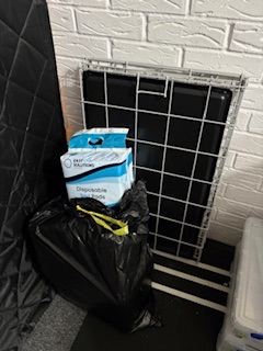 Small Size puppy / dog crate and supplies bundle