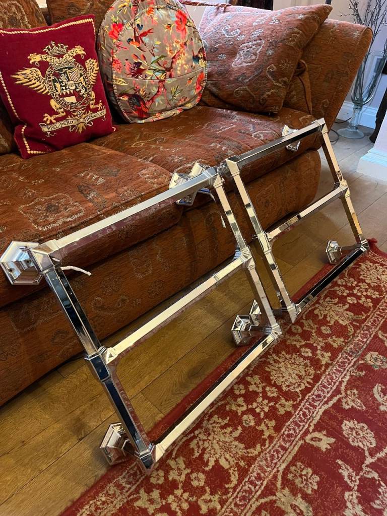 Art deco, Antique Victorian, vintage ,wall hung pair of chrome radiators