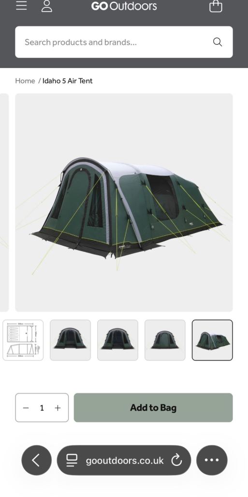 Idaho 5 Air Tent 