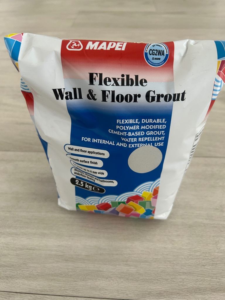 Mapei Flexible Wall and Floor Grout Silver Grey 2.5kg 