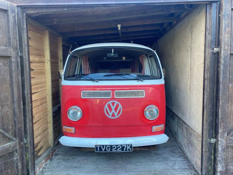 Iconic and original 1972 classic T2 bay window VW Camper Van