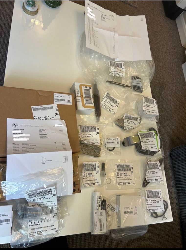 GENUINE SYTNER BMW 118i 2016 TIMING CHAIN KIT, ACTUATOR, CAMSHAFTS, CHAIN, VANOS