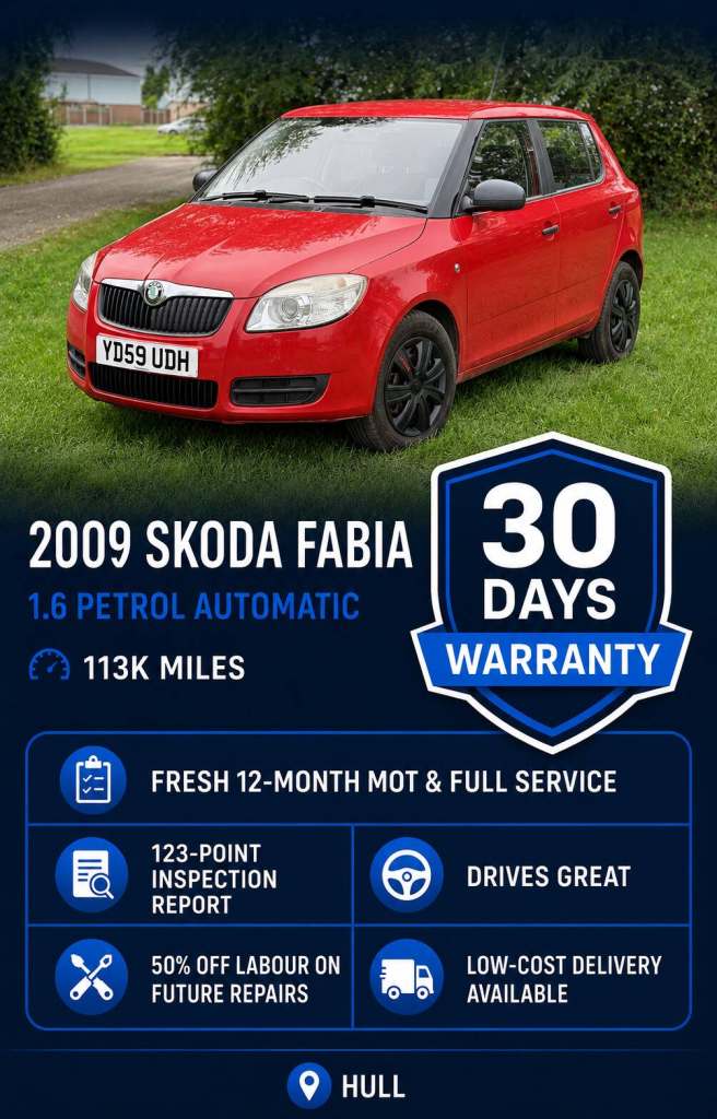 2009 Skoda Fabia 1.6 16V 1 5dr Tiptronic HATCHBACK Petrol Automatic