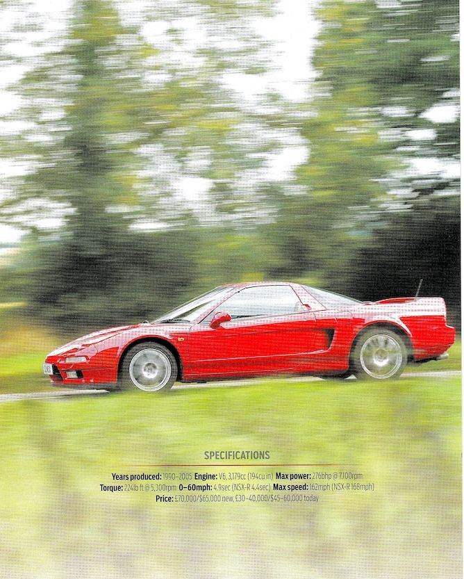Framed Or Un-Framed Original Magazine Advertisement Of A Super Car HONDA NSX