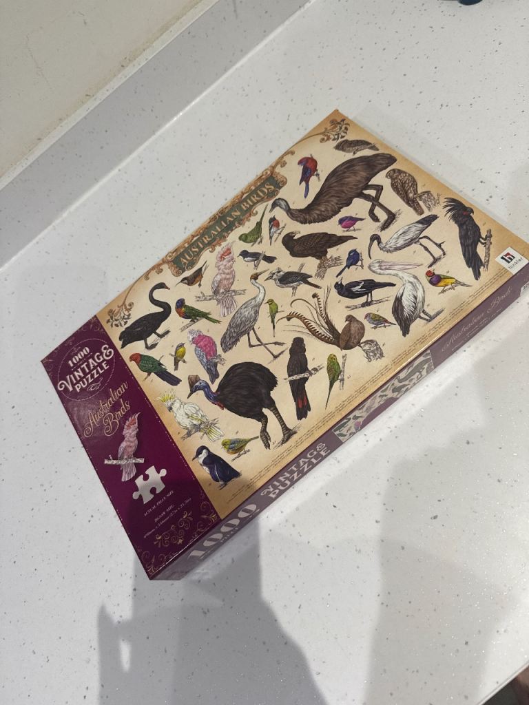 New 1000 Piece Vintage Australian Birds Jigsaw Puzzle