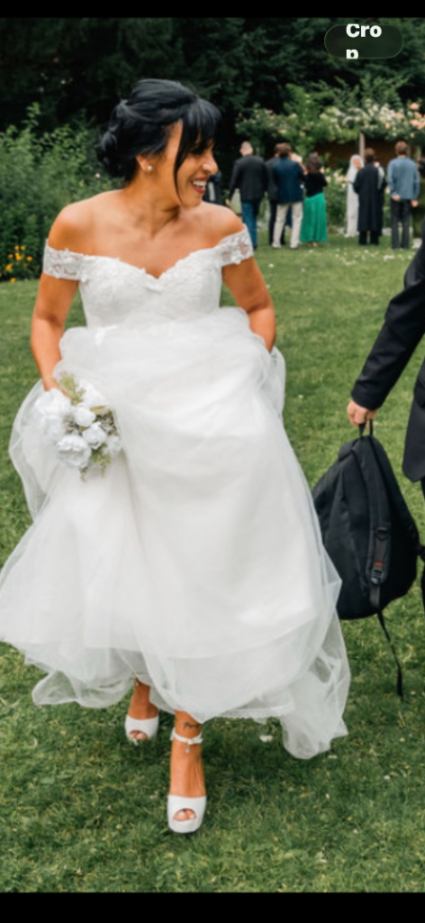 Wed2b Chloe  A-line Wedding Dress – Ivory, Size Small