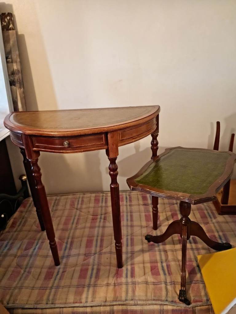 Wooden Hall Table and Side Table – Good Condition