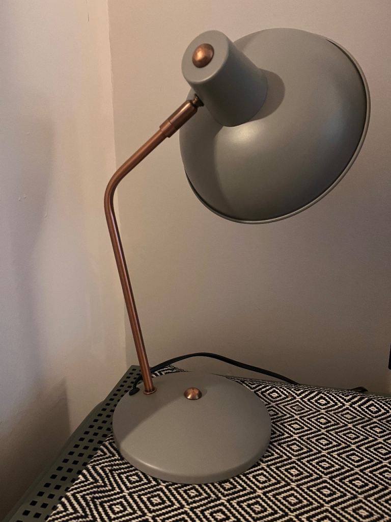 Dunelm Grey & Copper Desk Lamp – Industrial style