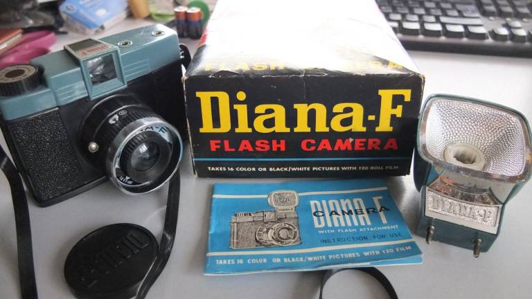 Lomography vintage cameras Diana F and an Empire Scout original boxes COLLECTION ONLY